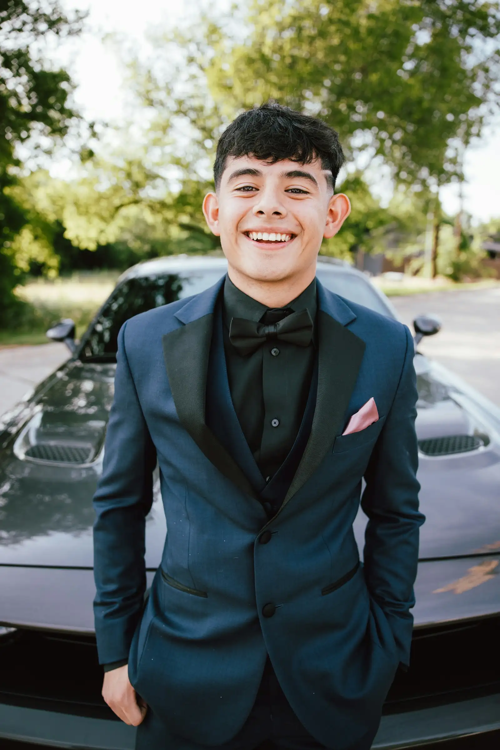 A young man in a tuxedo